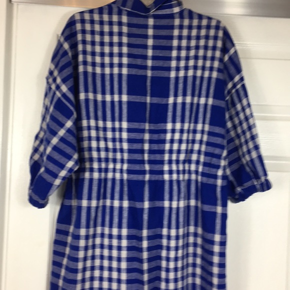 Zara Woman Blue Plaid Dress X-Large - Picture 6 of 15